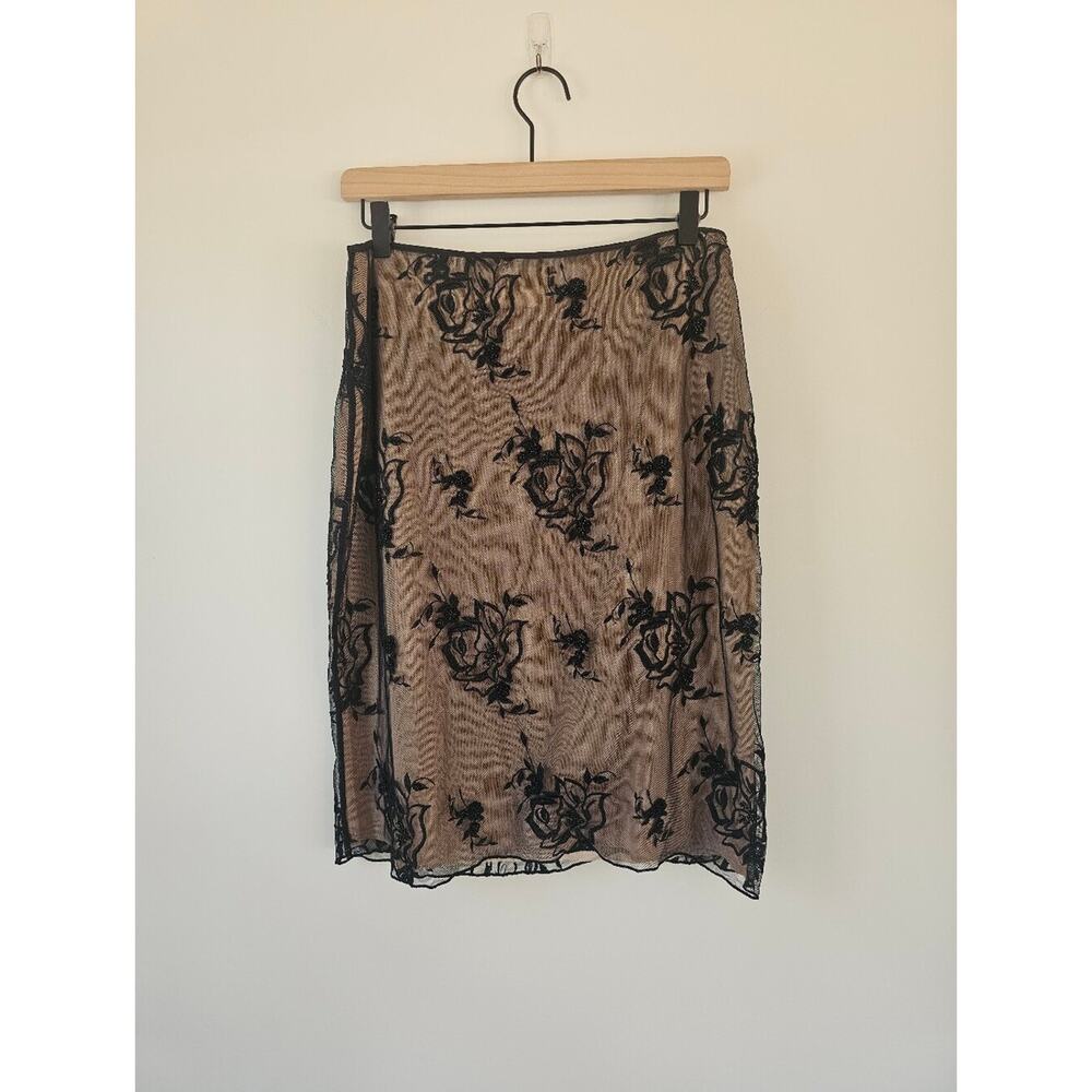 Meshki Xena Black Floral Embroidered Mesh Skirt Set - Picture 8 of 16